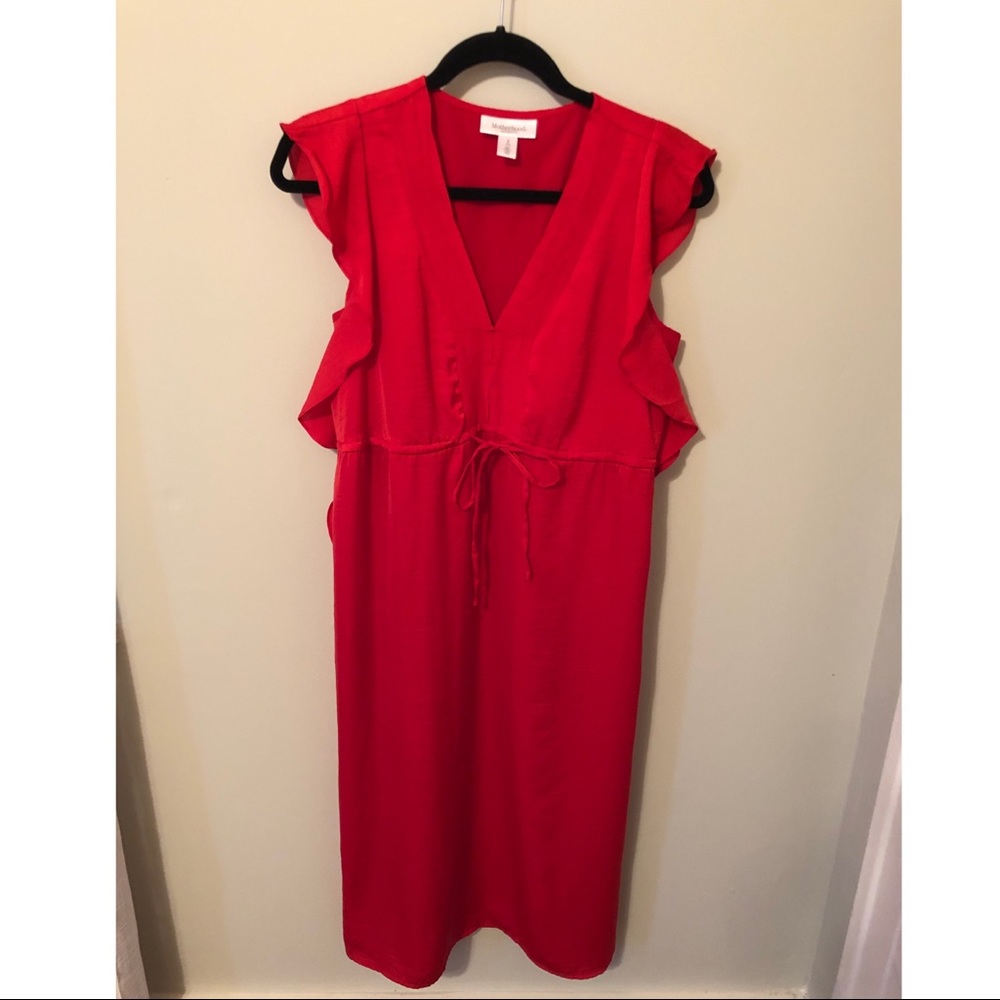 Red maternity dress Motherhood